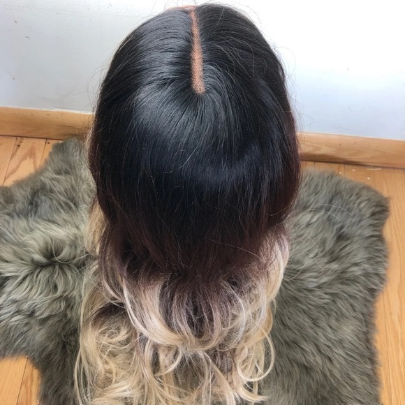 22” BLACK BROWN BLONDE OMBRÉ LACE FRONT WIG *NEW* main image 10